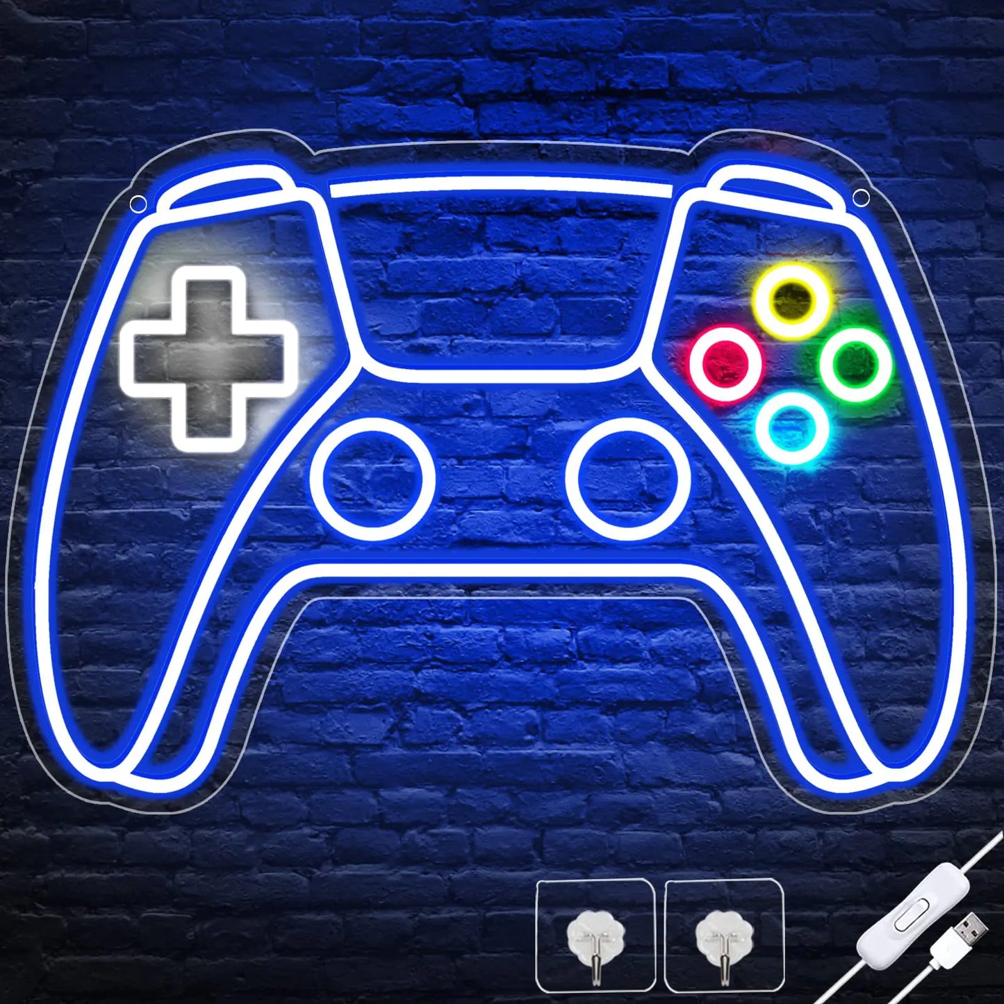 LED Neon Game Controller Basketball Wall Decor Light