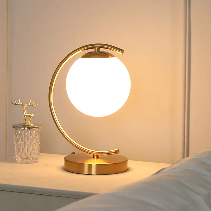 Modern Nordic Eye-Caring Gold Table Lamp for Rooms