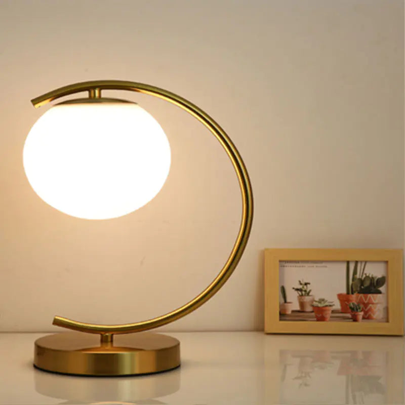 Modern Nordic Eye-Caring Gold Table Lamp for Rooms