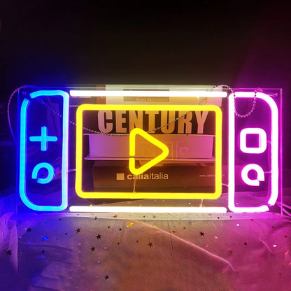 LED Neon Game Controller Basketball Wall Decor Light
